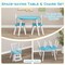 Wooden Kids Activity Table Chair Set with Built-In Mesh Storage